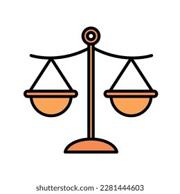 diseño aislado de icono de escala de justicia