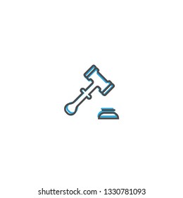 justice scale icon line design. Business icon vector illustration design