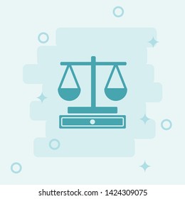 Justice Scale Icon. Simple icon, blue colored icon illustration. 