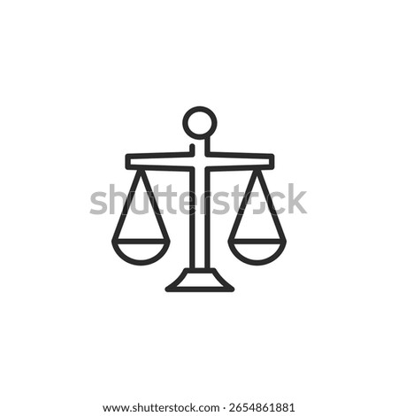 Justice scale icon. Simple justice scale icon for social media app and web design. Vector illustration