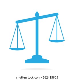 Justice scale icon, symbol vector illustration