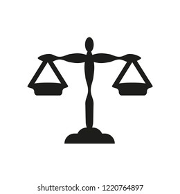 justice scale icon. Trendy justice scale logo concept on white background from law and justice collection. Suitable for use on web apps, mobile apps and print media.