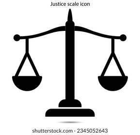 Justice scale icon vector illustration graphic on background