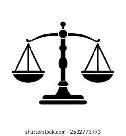 Justice Scale Icon Vector Law Judge 