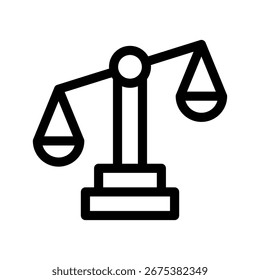 Justice Scale Icon Vector Symbol Design Illustration