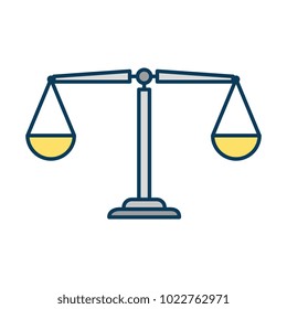 justice scale isolated icon