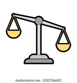 justice scale isolated icon