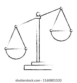 justice scale isolated icon