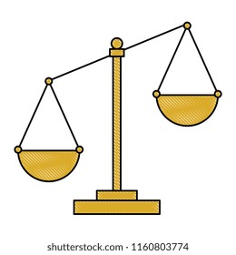 justice scale isolated icon
