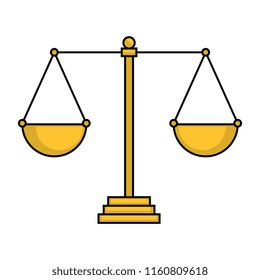 justice scale isolated icon