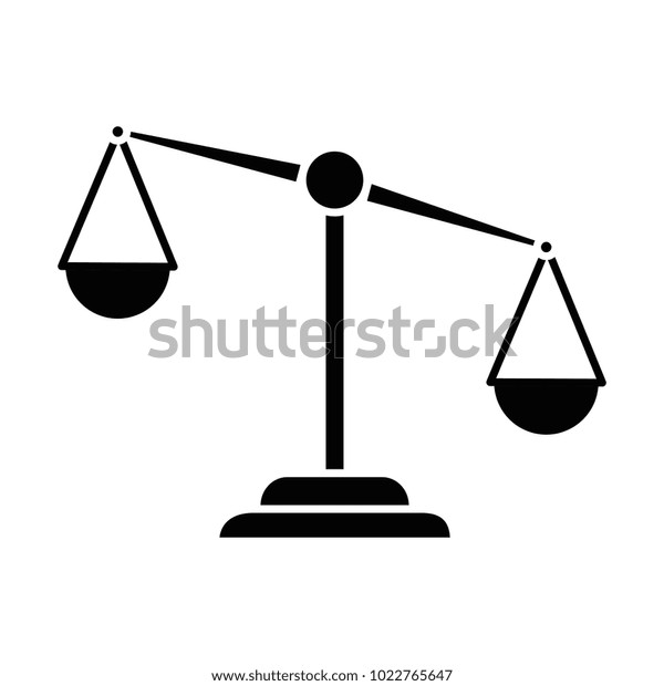 justice scale isolated icon