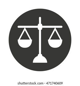 justice scale isolated icon vector illustration design