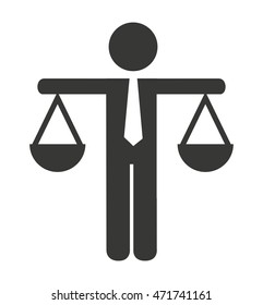 justice scale isolated icon vector illustration design