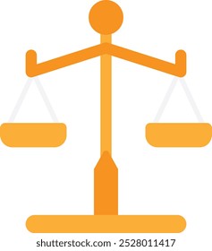 Justice Scale Law Balance Icon Vector Flat Illustration