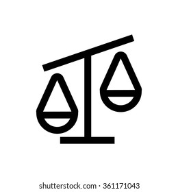 Justice, scale line icon. Pixel perfect fully editable vector icon suitable for websites, info graphics and print media.