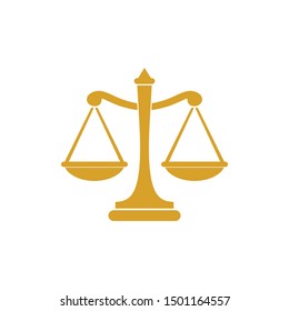 Justice scale logo design template vector illustration