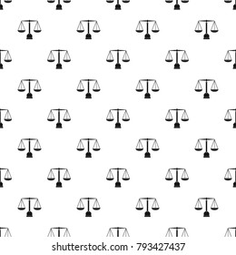 Justice scale pattern seamless in simple style vector illustration