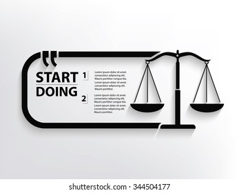 Justice scale Quotation Mark Speech Bubble,design