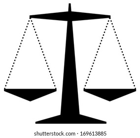 justice scale silhouette simple