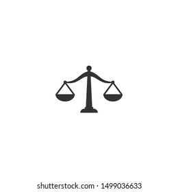 Justice scale simple vector icon. Court scale, equality concept glyph symbol.
