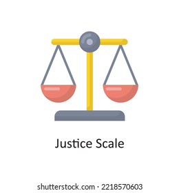 Icono plano vectorial de escala de justicia Icono ilustración. Símbolo de banca y pago en fondo blanco EPS 10 Archivo