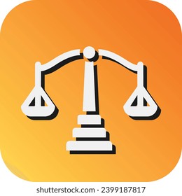 Icono De Fondo De Gradiente De Glifo De Escala De Justicia Para Uso Personal Y Comercial.
