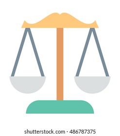 Justice Scale Vector Icon
