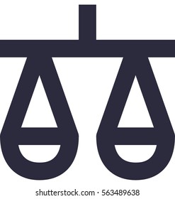 Justice Scale Vector Icon