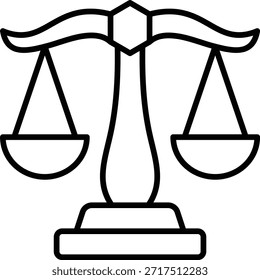 Icono de Vector de escala de justicia. Se puede utilizar para aplicaciones de impresión, móviles y de Web.
