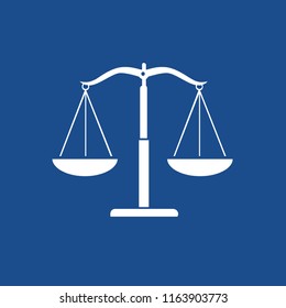 Justice scale vector icon design