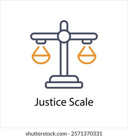 Justice Scale Vector icon stock illustration