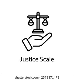 Justice Scale Vector icon stock illustration