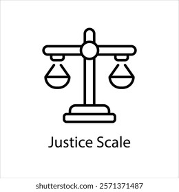 Justice Scale Vector icon stock illustration