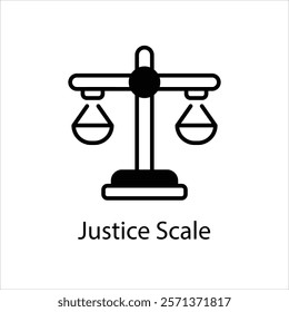 Justice Scale Vector icon stock illustration