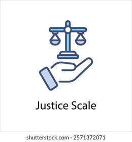 Justice Scale Vector icon stock illustration