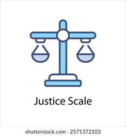 Justice Scale Vector icon stock illustration