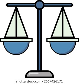 Justice scale vector icon symbol