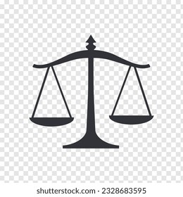 Icono vectorial de escala de justicia. Estilo plano de moda para el diseño gráfico, sitio web. Ilustración vectorial.