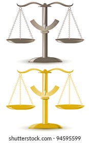justice scale vector illustration isolated on white background