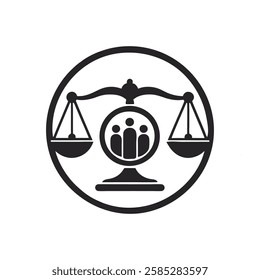 Justice scale vector. Law vector. justice icon