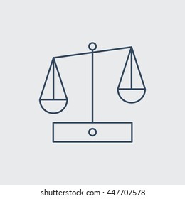 Justice Scale Vector Line Icon. Eps.-10.