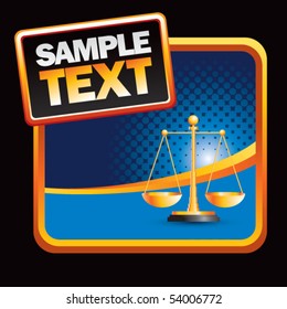 justice scales blue halftone template