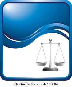 justice scales blue wave backdrop