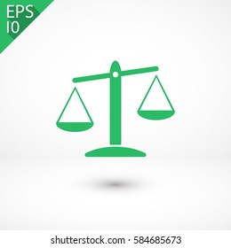 justice scales icon. One of set web icons