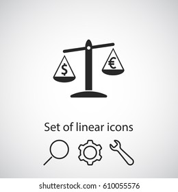 justice scales icon. One of set web icons
