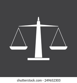 Justice scales icon - Vector