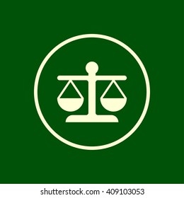 justice scales icon. vector eps10 icon
