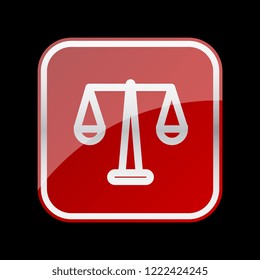 justice scales icon. vector illustration