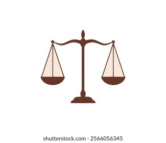 Justice Scales Icon, Vector, Illustration 