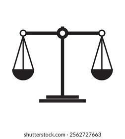 Justice scales icons set. Scales icon set. Law scales icon. Libra icon.